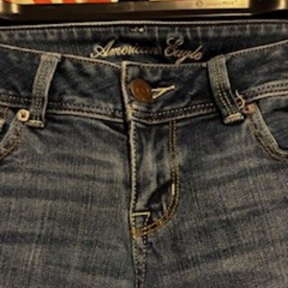 American Eagle Slim Boot cut Jeans with Stretch, Dark Wash, Size 4 - Picture 3 of 9